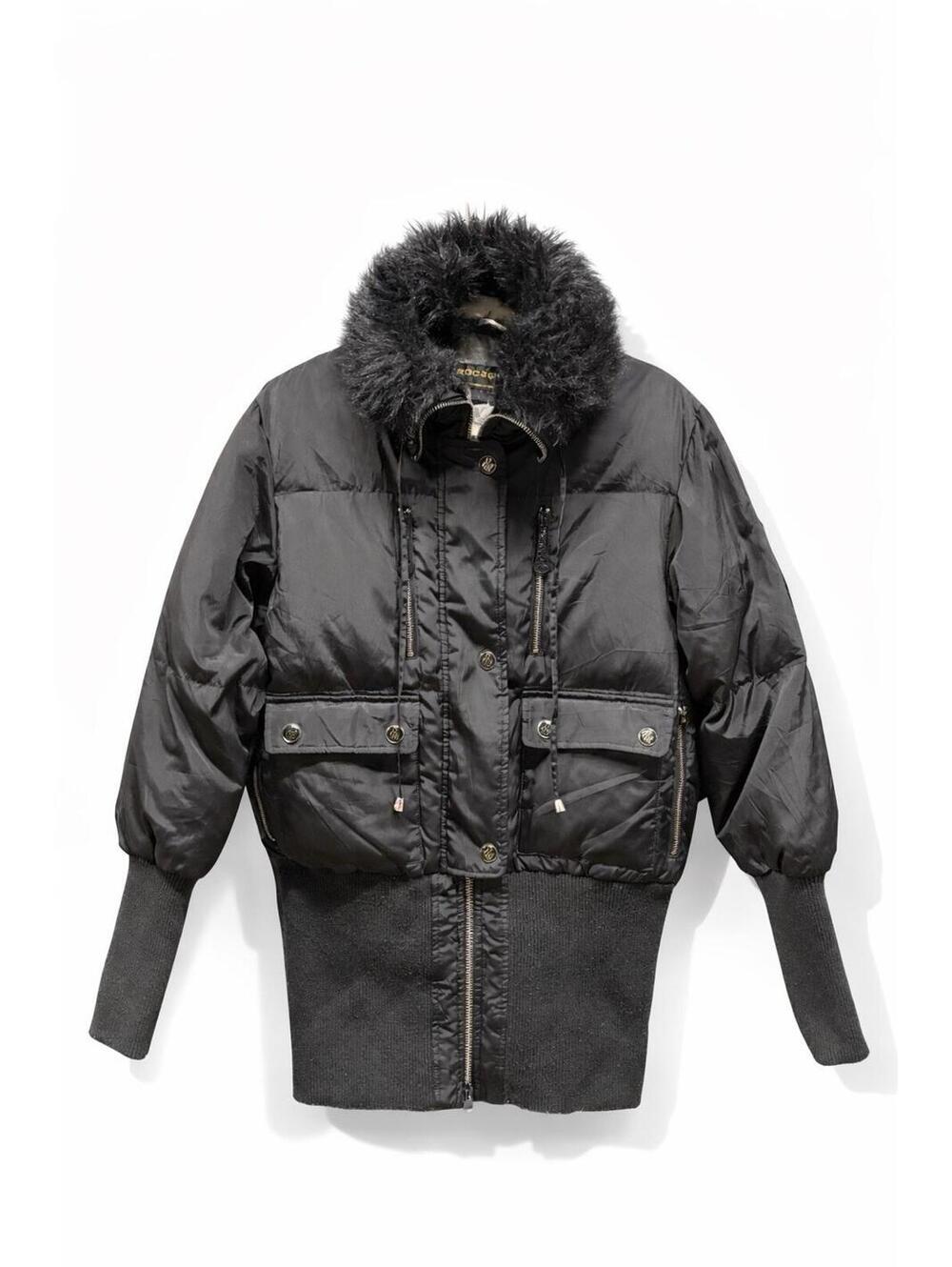 VERY RARE Rocawear Fur Puffer Coat Jacket Dress VINTAGE Y2K 90s Size Large Jay z
